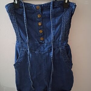 H&M Blue Denim Jumpsuit